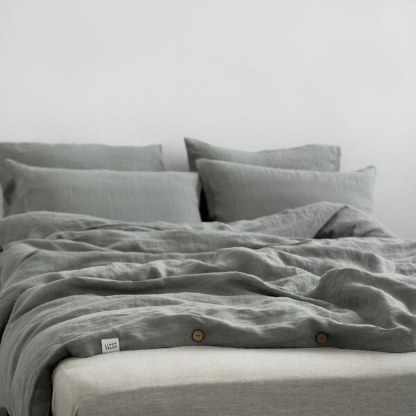Biancheria da letto cachi extended linen per letto matrimoniale 200x220 cm Khaki - Linen Tales