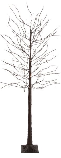 Lampada da terra natalizia albero marrone 180 cm con LED e timer IP44 - Ki