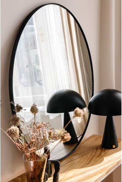 Specchio da parete nero , ø 80 cm Layla - Bonami Essentials