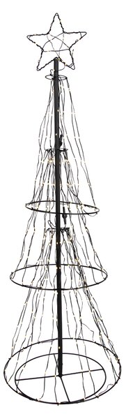 Lampada da terra natalizia albero nero 150 cm con LED e timer IP44 - Ugoku