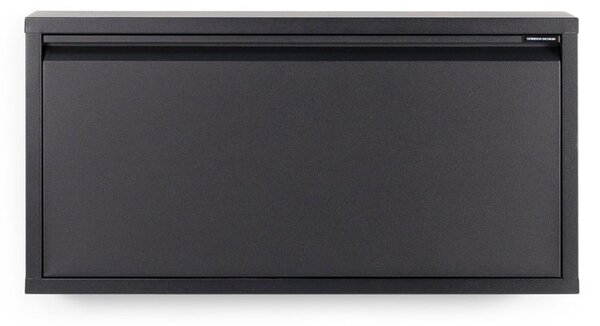Scarpiera nera in metallo con ante ribaltabili 75x37,5x12,5 cm Billy – Spinder Design