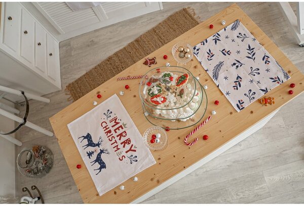 Tovagliette di stoffa natalizie in set da 2 45x35 cm Merry Blue Christmas - Butter Kings