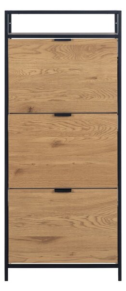 Scarpiera a battente in legno di rovere naturale Seaford - Actona