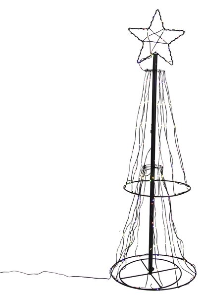 Lampada da terra natalizia albero nero 150 cm incl. LED RGB con timer IP44 - Ugoku