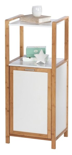Mensola da bagno in bambù di colore bianco-naturale 40x95 cm Finja - Wenko