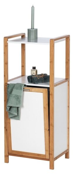 Mensola da bagno in bambù di colore bianco-naturale 40x95 cm Finja - Wenko
