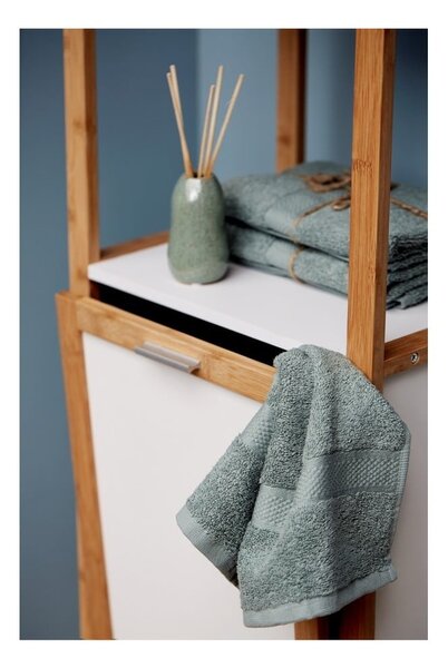 Mensola da bagno in bambù di colore bianco-naturale 40x95 cm Finja - Wenko