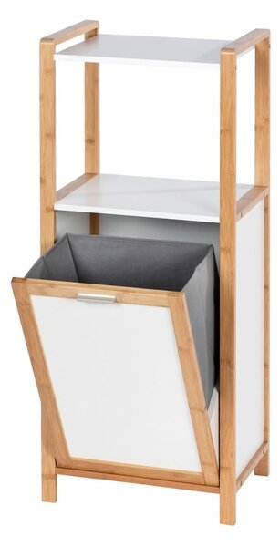 Mensola da bagno in bambù di colore bianco-naturale 40x95 cm Finja - Wenko