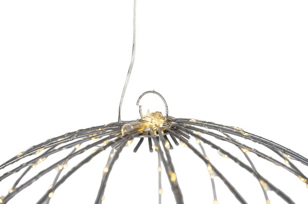 Lampada a sospensione natalizia a forma di palla bianca 60 cm con LED e timer IP44 - Nobi