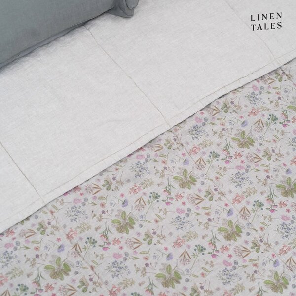 Copriletto trapuntato in lino colore naturale 200x220 cm Botany 2 & Melange - Linen Tales