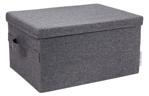Scatola con coperchio grigia in tessuto 40x30x22 cm Soft Storage – Bigso