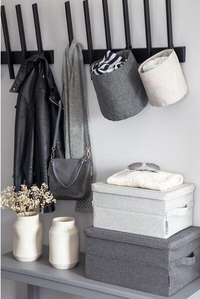 Scatola con coperchio grigia in tessuto 40x30x22 cm Soft Storage – Bigso