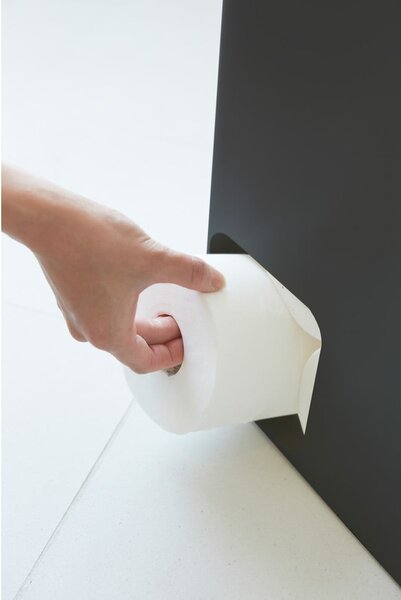 Distributore di carta igienica in metallo nero Yamazaki Tower - YAMAZAKI