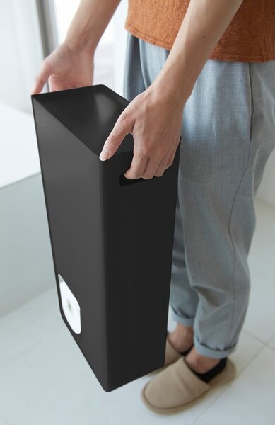 Distributore di carta igienica in metallo nero Yamazaki Tower - YAMAZAKI