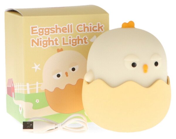 Lampada Led touch Pulcino per bambini a batteria ricaricabile USB Bianco caldo e RGB M LEDME
