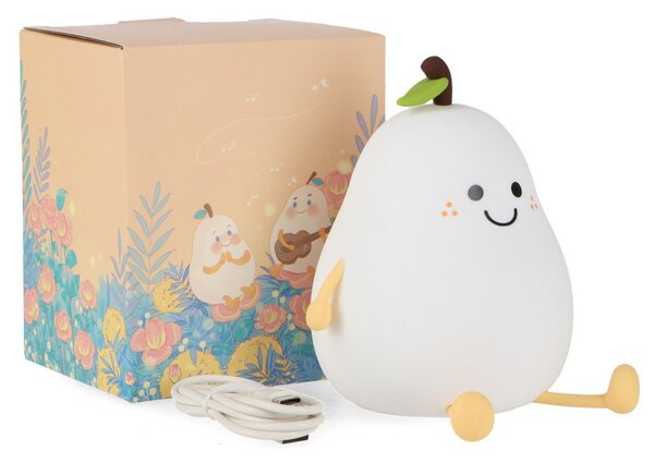 Lampada Led touch Pera per bambini a batteria ricaricabile USB Bianco caldo e RGB M LEDME