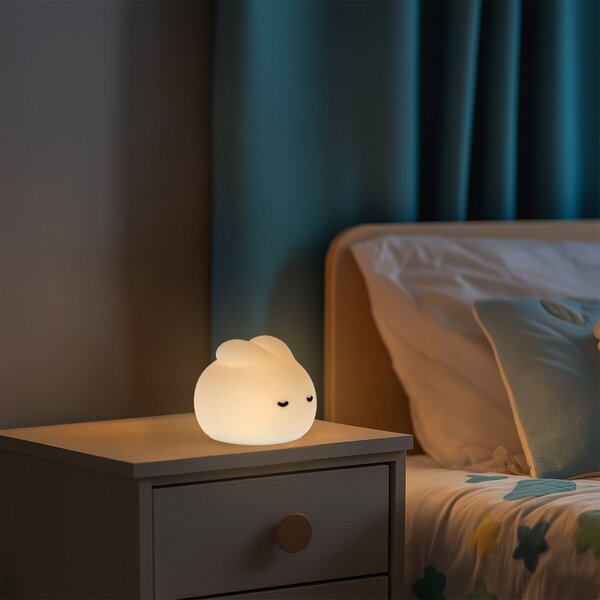 Lampada Led touch Coniglio per bambini a batteria ricaricabile USB Bianco caldo M LEDME