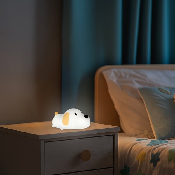 Lampada Led touch Cane per bambini a batteria ricaricabile USB Bianco caldo e freddo M LEDME