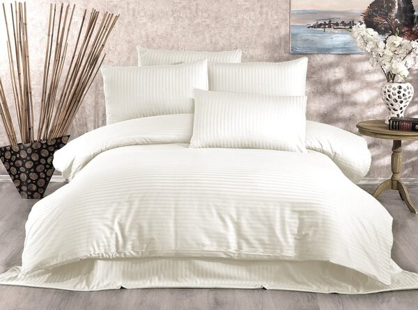 Biancheria da letto singola in cotone sateen crema 140x200 cm Lilyum - Mijolnir