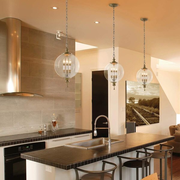 Lampadario Contemporaneo Argento Acciaio Foglia Argento Vetro 3 Luci E14