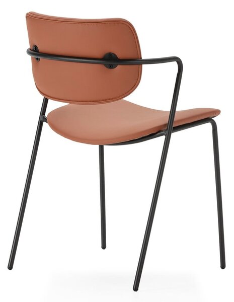 Set di sedie da pranzo color mattone 2 pz Maika - Marckeric
