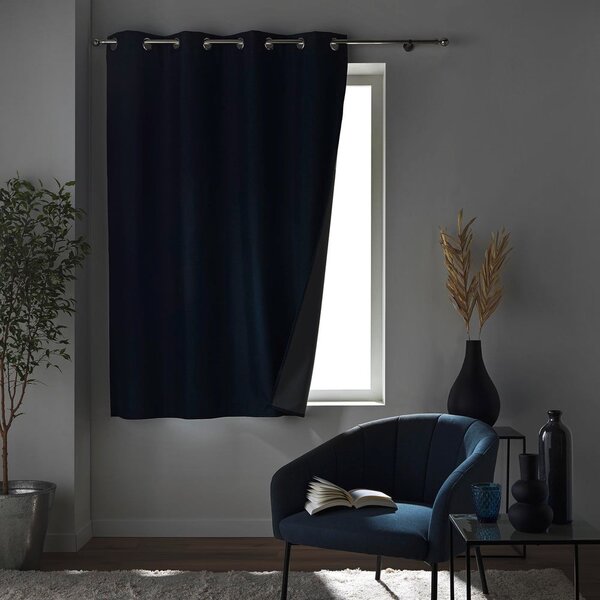 Tenda oscurante blu scuro 140x180 cm Crepuscule - douceur d'intérieur