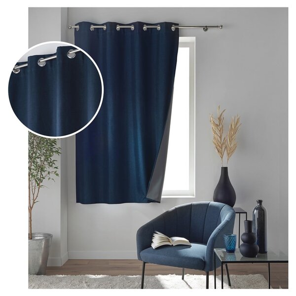 Tenda oscurante blu scuro 140x180 cm Crepuscule - douceur d'intérieur
