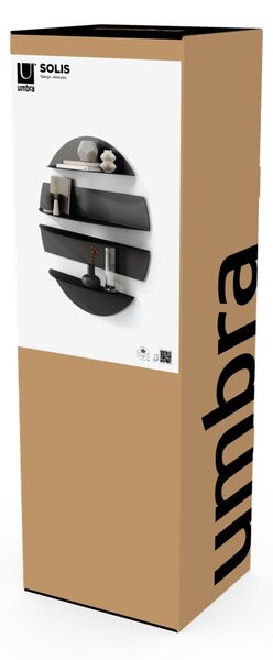 Mensole in set nere in metallo con ripiani multipli 4 pz 76 cm Solis – Umbra