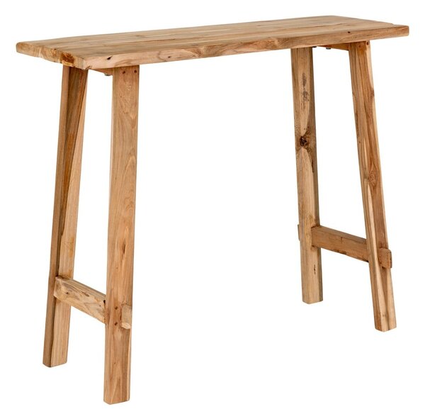 Consolle in legno di teak di colore naturale 30x90 cm Girona - House Nordic