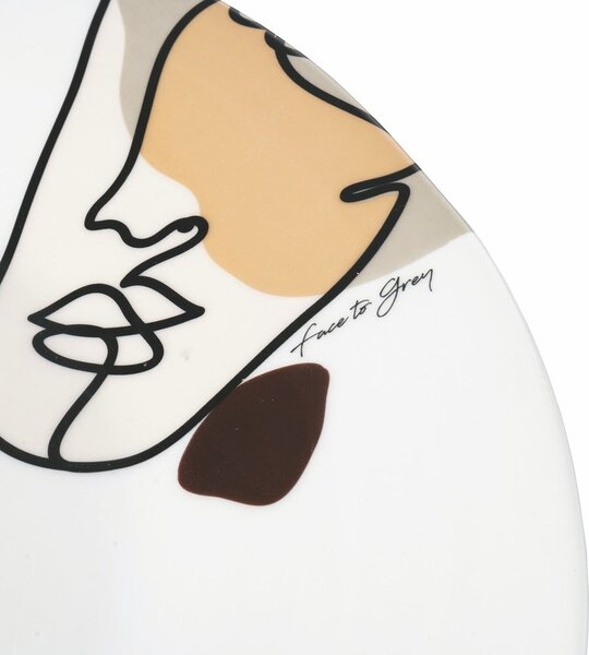 Piatto da portata in ceramica, ø 35 cm Face to Grey - VDE Tivoli 1996