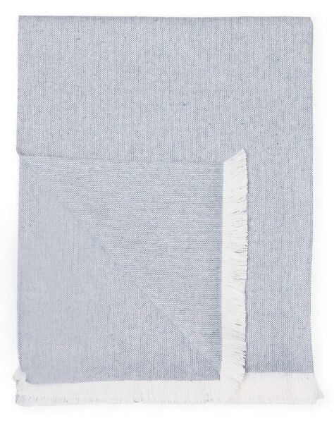 Plaid blu con cotone Summer , 140 x 180 cm Linen - Euromant