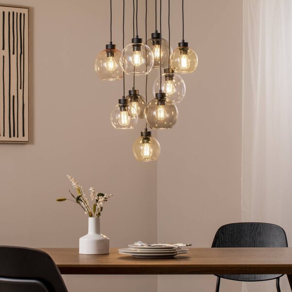 Lampada a sospensione in vetro Cubus Mix TK Lighting, dimmerabile, Multicolore, Soggiorno / Sala da pranzo, Vetro, Lampada a sospensione