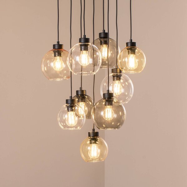 Lampada a sospensione in vetro Cubus Mix TK Lighting, dimmerabile, Multicolore, Soggiorno / Sala da pranzo, Vetro, Lampada a sospensione