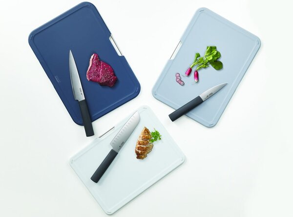 Set di 3 taglieri e coltelli con supporto Nest Plus - Joseph Joseph