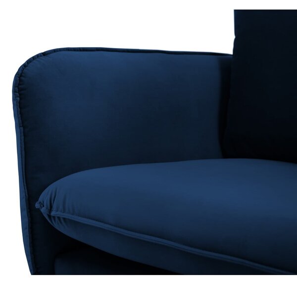 Poltrona in velluto blu Vienna - Cosmopolitan Design