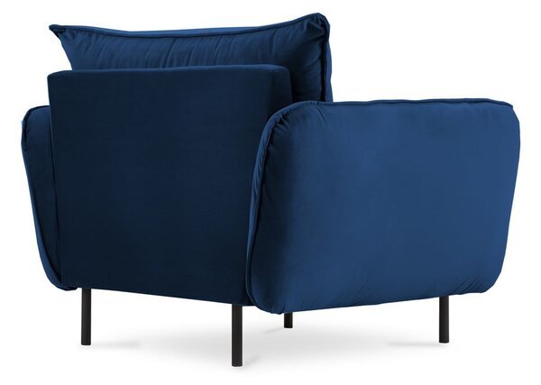 Poltrona in velluto blu Vienna - Cosmopolitan Design
