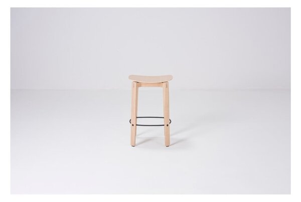 Sedia da bar di colore naturale in rovere massiccio (altezza della seduta 65 cm) Nora – Gazzda