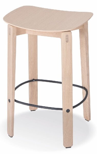 Sedia da bar di colore naturale in rovere massiccio (altezza della seduta 65 cm) Nora – Gazzda