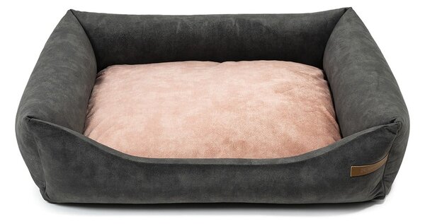 Letto per cani rosa-grigio scuro 75x85 cm SoftBED Eco L - Rexproduct