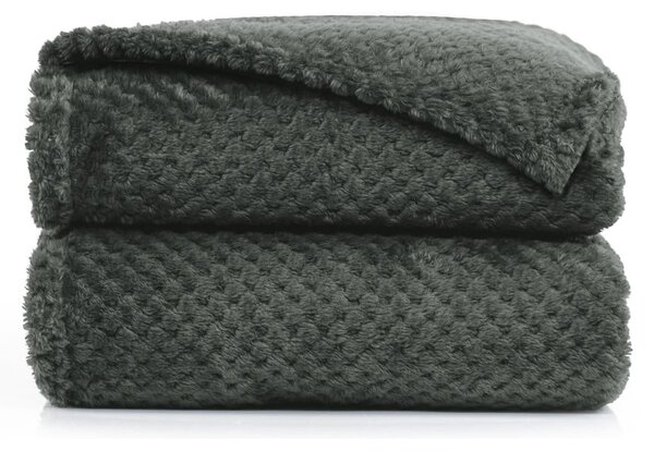 Coperta in microfibra grigio scuro, 200 x 150 cm Henry - DecoKing