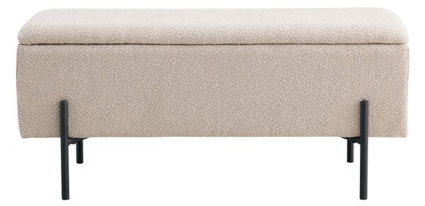 Panca beige in tessuto bouclé Watford - House Nordic