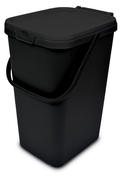 Cestino per la spazzatura in plastica nero 18 l – Addis