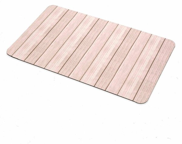 Tappetino da bagno in gomma marrone 50x80 cm Calista - douceur d'intérieur