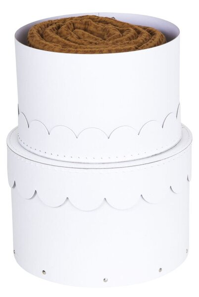 Scatole in set con coperchio bianche in cartone 2 pz ø 26x17,5 cm Wilma Paper Laminate – Bigso