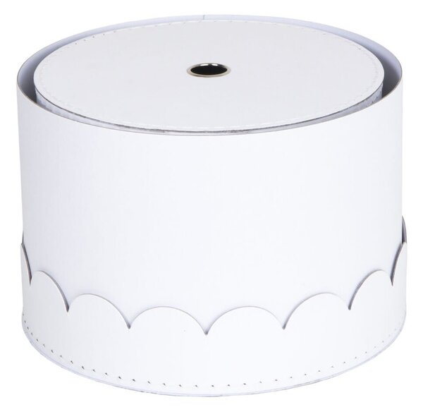 Scatole in set con coperchio bianche in cartone 2 pz ø 26x17,5 cm Wilma Paper Laminate – Bigso