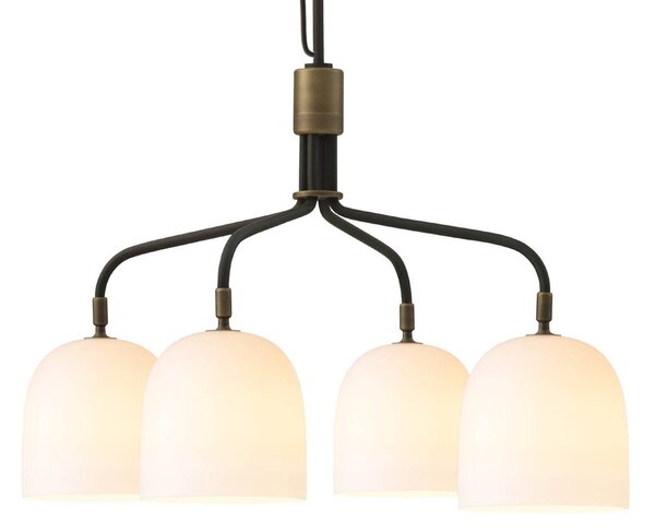 GUBI Howard lampadario short 4 luci metal/bianco