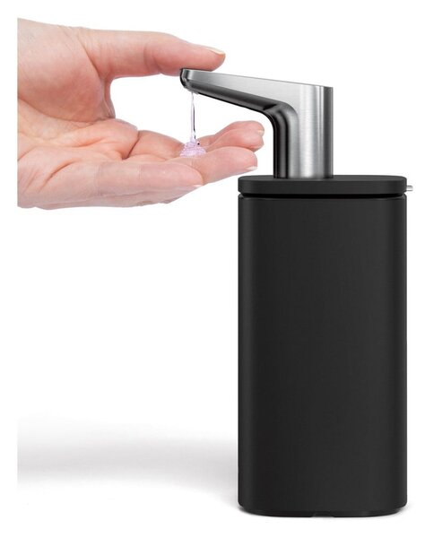 Dispenser di sapone in acciaio nero opaco 295 ml - simplehuman