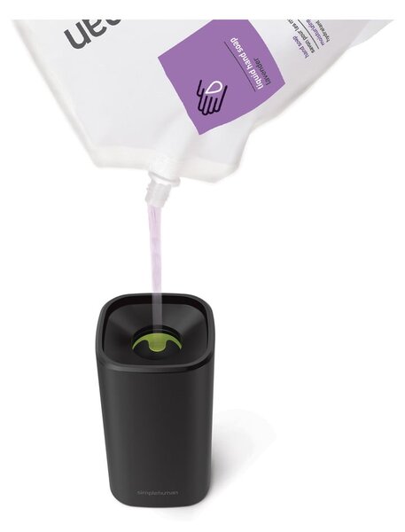 Dispenser di sapone in acciaio nero opaco 295 ml - simplehuman