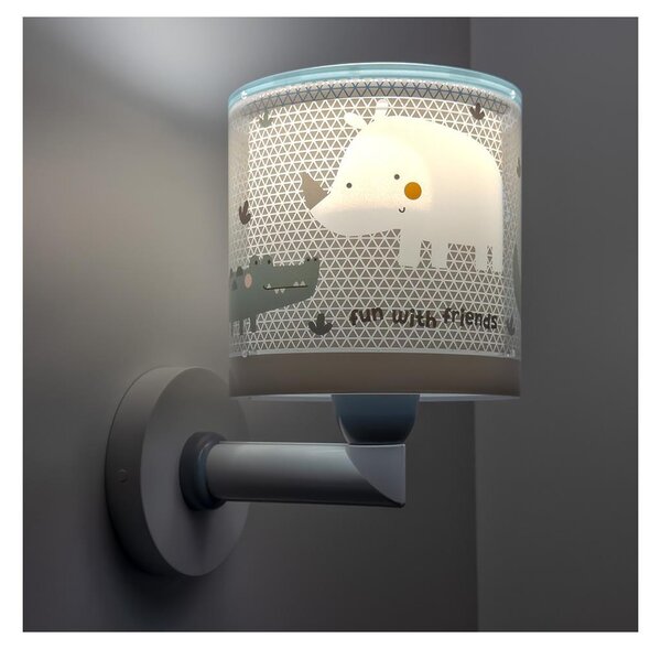 Dalber 60629 - Lampada da parete per bambini RHICO AND CROCO 1xE27/15W/230V