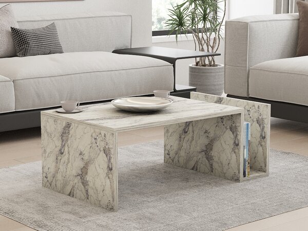 Skye Decor, Memo - Freesia Marble, Tavolini, Freesia Marble, 86,8 x 32,4 x 50 cm